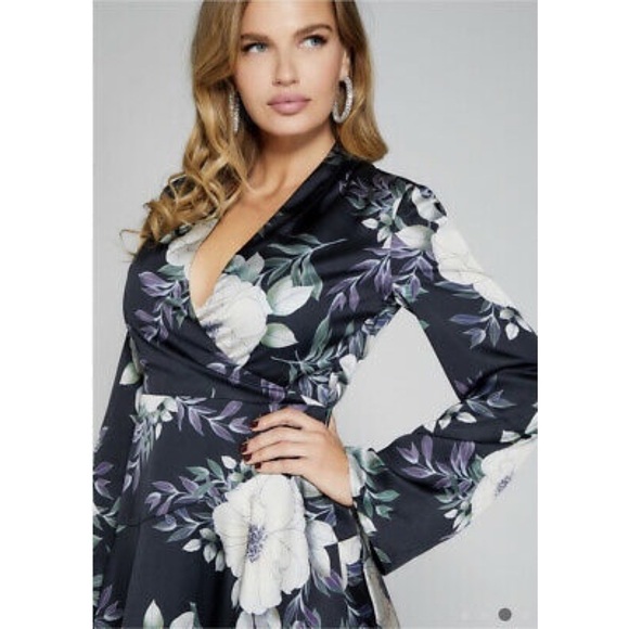 GUESS BY MARCIANO Floral Silky Party Dress - Picture 4 of 8